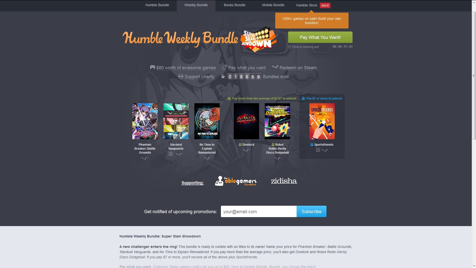 Humble Weekly Bundle Super Slam Showdown
