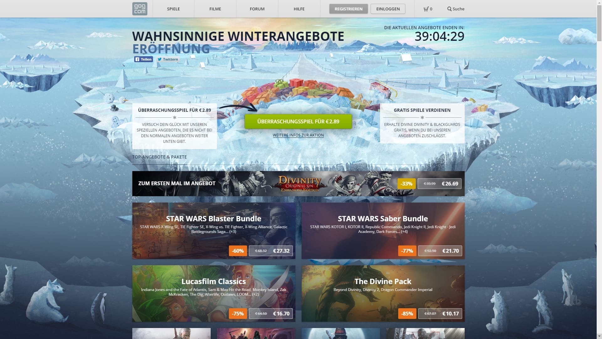 GOG Big Winter Sale 2015