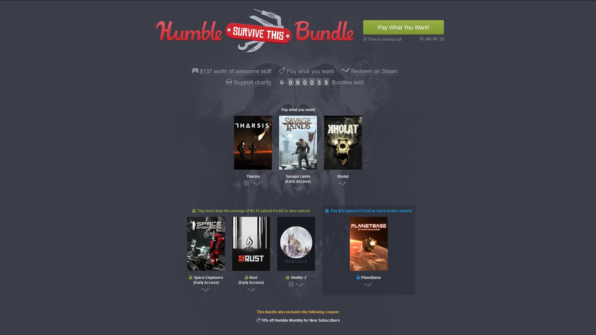 Humble Bundle Survive This